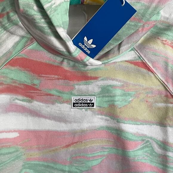 Adidas RYV Crop Hoodie Sweatshirt New with tags Medium - Picture 7 of 11
